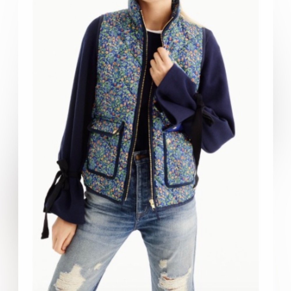 J.Crew x Liberty of London Catesby Floral Excursion Vest Quilted Puffer Small - Picture 14 of 14